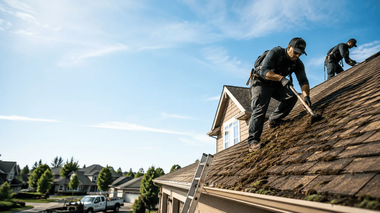 Roof Moss Removal in Lake Villa, IL near me